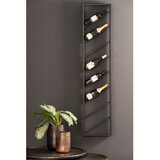 Light & Living Črno stensko kovinsko držalo za vino število steklenic 8 36x160x6 cm Malbeo – | Shoptok.si