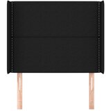  Uzglavlje s ušima crno 93x16x118/128 cm od tkanine | shoptok.hr