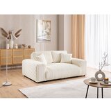 Ropez Kremno bela sedežna garnitura iz rebrastega žameta 178 cm Justin – | Shoptok.si
