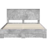  Konstrukcija postelje z vzglavjem Betonsko siva 160 x 200 cm, (5000103361) | Shoptok.si