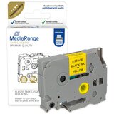 Mediarange Kaseta s trakom za tiskalnike etiket - Brother TZ-621 / TZe-621, trajno lepilo, 9mm, 8m, laminiran, rumen trak, črn izpis | Shoptok.si