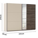 Premium Living Omara Z Drsnimi Vrati Sajo, Barva Šampanjca, Barva Hrasta | Shoptok.si