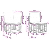  Set vanjskih sofa Prirodna Poliester | shoptok.hr