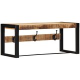 vidaXL Plaščni obešalnik 80x35x35 cm Masivni neobdelan les Mango | Shoptok.si