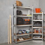 Vonhaus VONHAU 5-stopenjski galvaniziran regal 1.5m | Shoptok.si