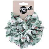 YESSS! scrunchy gumica zelena sa cvetovima 1/1 Cene
