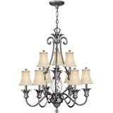 Elstead Lighting Hinkley HK-PLANT10-PL - Luster na lancu PLANTATION 10xE14/40W/230V srebran Cene