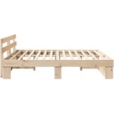  Krevetna konstrukcija Smeđa 180 x 200 cm Čvrsto borovo drvo | shoptok.hr