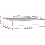  Okvir za krevet sivi 200x200 cm od umjetne kože | shoptok.hr
