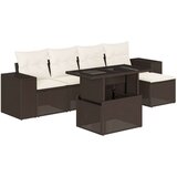 vidaXL 6-dijelni set vrtnih sofa od poliratana s jastucima smeđi | shoptok.hr