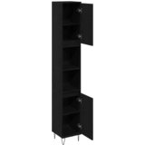  Kupaonski ormar Crni hrast 30 x 30 x 190 cm Konstruirano drvo | shoptok.hr