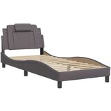  Posteljni okvir z vzglavjem siv 80x200 cm umetno usnje, (21081841) | Shoptok.si