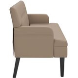  Klupa s naslonom boja cappuccina 112x65,5x75 cm od umjetne kože | shoptok.hr