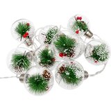 Retlux LED Božićna girlanda 10xLED/3xAAA/topla bela 2,1m kugle Slike