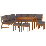  11-dijelni vrtni blagovaonski set s jastucima od drva bagrema | shoptok.hr
