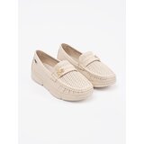 GOODIN Beige light loafers with a pin | shoptok.hr