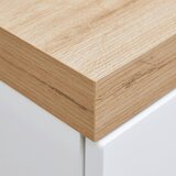 Mömax Nizka Omarica Nico, Bela, Barva Hrasta | Shoptok.si