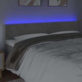  LED posteljno vzglavje svetlo sivo 180x5x78/88 cm žamet, (20953798) | Shoptok.si