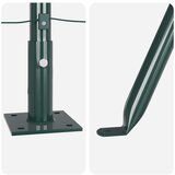  Ograjni stebri Komplet 52 Zelena Beton, Jeklo 3.2 x 3.2 x 83.5 cm | Shoptok.si