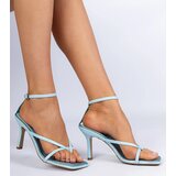 Gemre Blue heeled flip-flop sandals Zelfin | ePonuda.com