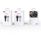 XO transmitter FM Bluetooth MP3 auto punjač 30W BLACK + kabl za telefon USB-C - USB-C ( GSM184876 )
