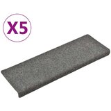 Otirači za stepenice svjetlosivi 5 kom 65x21x4 cm prošiveni | shoptok.hr
