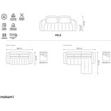 Makamii Svjetlo smeđa sklopiva/s prostorom za odlaganje sofa od bouclé tkanine 266 cm Pele – | shoptok.hr