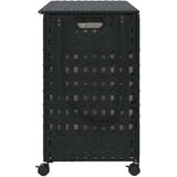  Košara za rublje s kotačima crna 66x35x60 cm od ratana | shoptok.hr