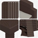  Vrtni set za objed 5 kom. Smeđa i svjetlosiva PP | shoptok.hr