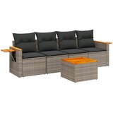  5-dijelni vrtni set sofa s jastucima bež od poliratana | shoptok.hr