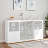  Komoda s LED svjetlima bijela 202x37x100 cm | Eponuda.ba