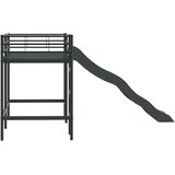 Krevet na kat za djecu s toboganom Crna i antracit 90 x 190 cm | shoptok.hr