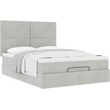  Otomanski krevet s madracima svijetlosivi 140x190 cm baršunasti | shoptok.hr