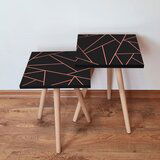 Hanah home 2Shp335 - Black BlackPink Nesting Table (2 Pieces) | ePonuda.com