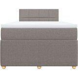 vidaXL Box spring postelja z vzmetnico taupe 120x190 cm blago, (21304411) | Shoptok.si