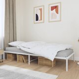 vidaXL Kovinski posteljni okvir bel 90x200 cm Cene