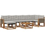  Set vanjskih sofa 8 kom. Prirodna i svjetlosiva | shoptok.hr
