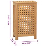  Košarica za rublje Prirodna Čvrsto teak drvo | shoptok.hr