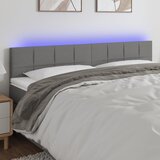 The Living Store LED posteljno vzglavje temno sivo 160x5x78/88 cm blago - LED Vzglavje, (21659941) Cene