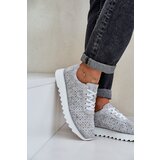 S. BARSKI Suede Patterned Sports Shoes On Platform With Glitter D&A | Shoptok.si