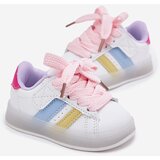Boto Sports Shoes Kids Sneakers With Light Up Sole White-Pink Arielle | Shoptok.si