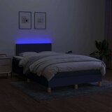  Box spring postelja z vzmetnico LED modra 120x200 cm blago, (20723600) | Shoptok.si