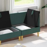  Set namještaja za dnevni boravak 4 pcs Tamnozelena Tkanina | shoptok.hr