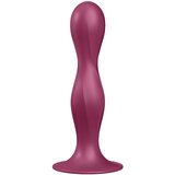Satisfyer Double Ball-R - obteženi dildo z lepljivimi nogami (rdeč) | Shoptok.si