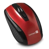 CI-1224 - bežični miš 800/1200/1600 DPI, napajanje 2x AAA, crna/crvena