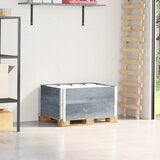 vidaXL paletni okvirji 2 kosa sivi 80x60 cm trdna borovina Cene