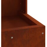  Kamin Smeđa 35 x 35 x 100 cm Čelik otporan na vremenske uvjete | shoptok.hr