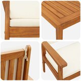 vidaXL Zunanji kavčni set Set 5 Naravna Močan akacijev les | Shoptok.si