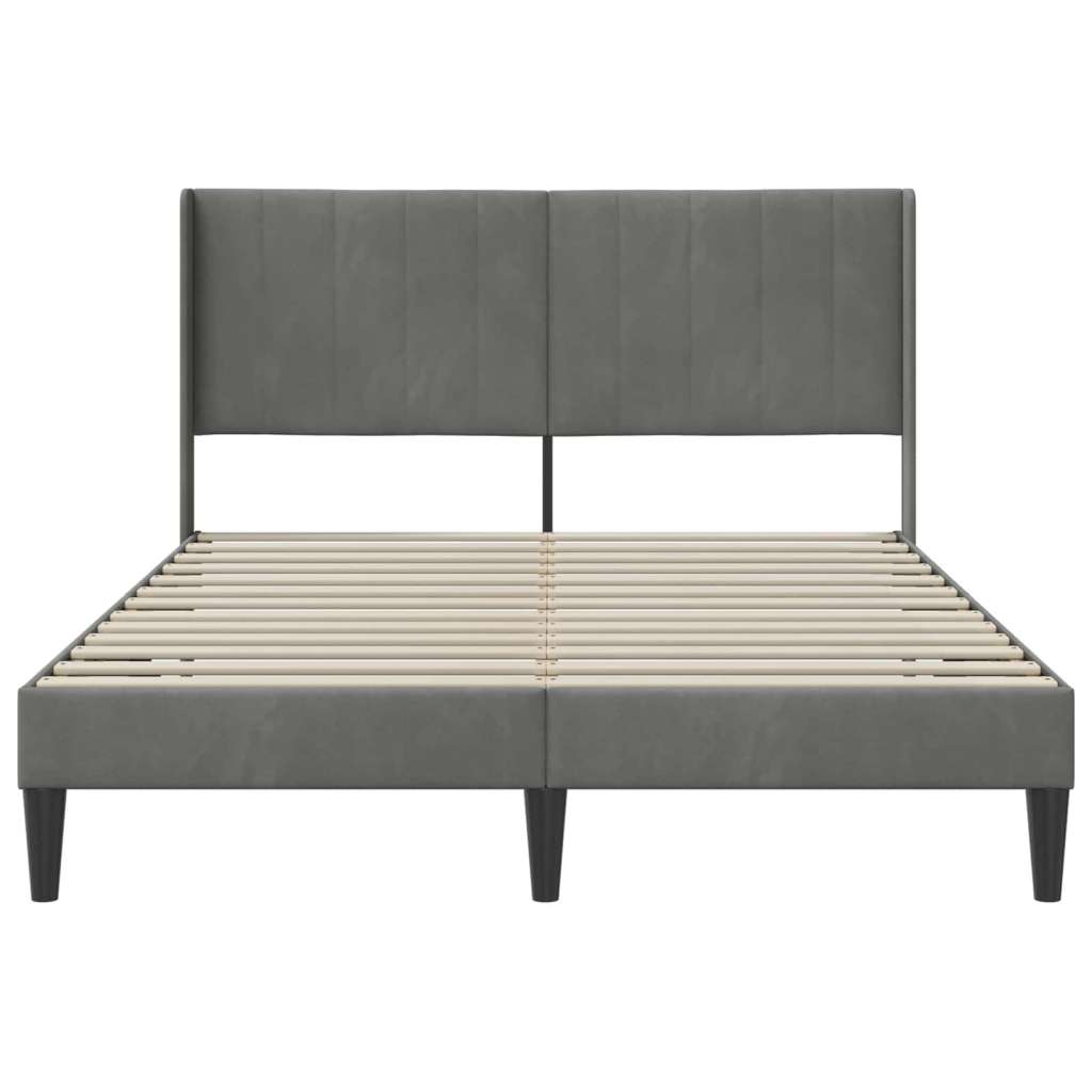  Okvir za krevet Tamno siva 120 x 200 cm Baršun - Tamno siva 120 x 200 cm | shoptok.hr