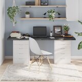vidaXL Stolna ploča tamnosiva 180 x 40 x (2-4) cm obrađena hrastovina | shoptok.hr
